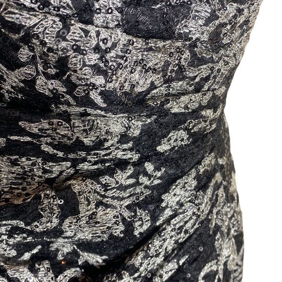 ABS Allen Schwartz strapless sequined Whimsigoth dress fairycore coquette - Picture 5 of 8